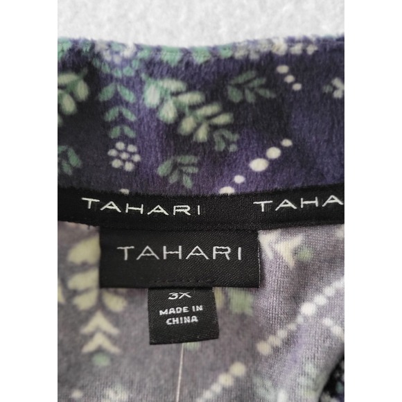 TAHARI 2 Piece Pajama Pant Set Women's Navy Blue Sleep Wear Size 3X NEW - Picture 6 of 13